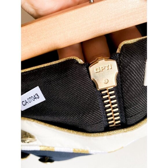 Pierre Balmain Wide Leg Knit Sailor Style Navy BLue Palazzo Pants 36 - Picture 7 of 13